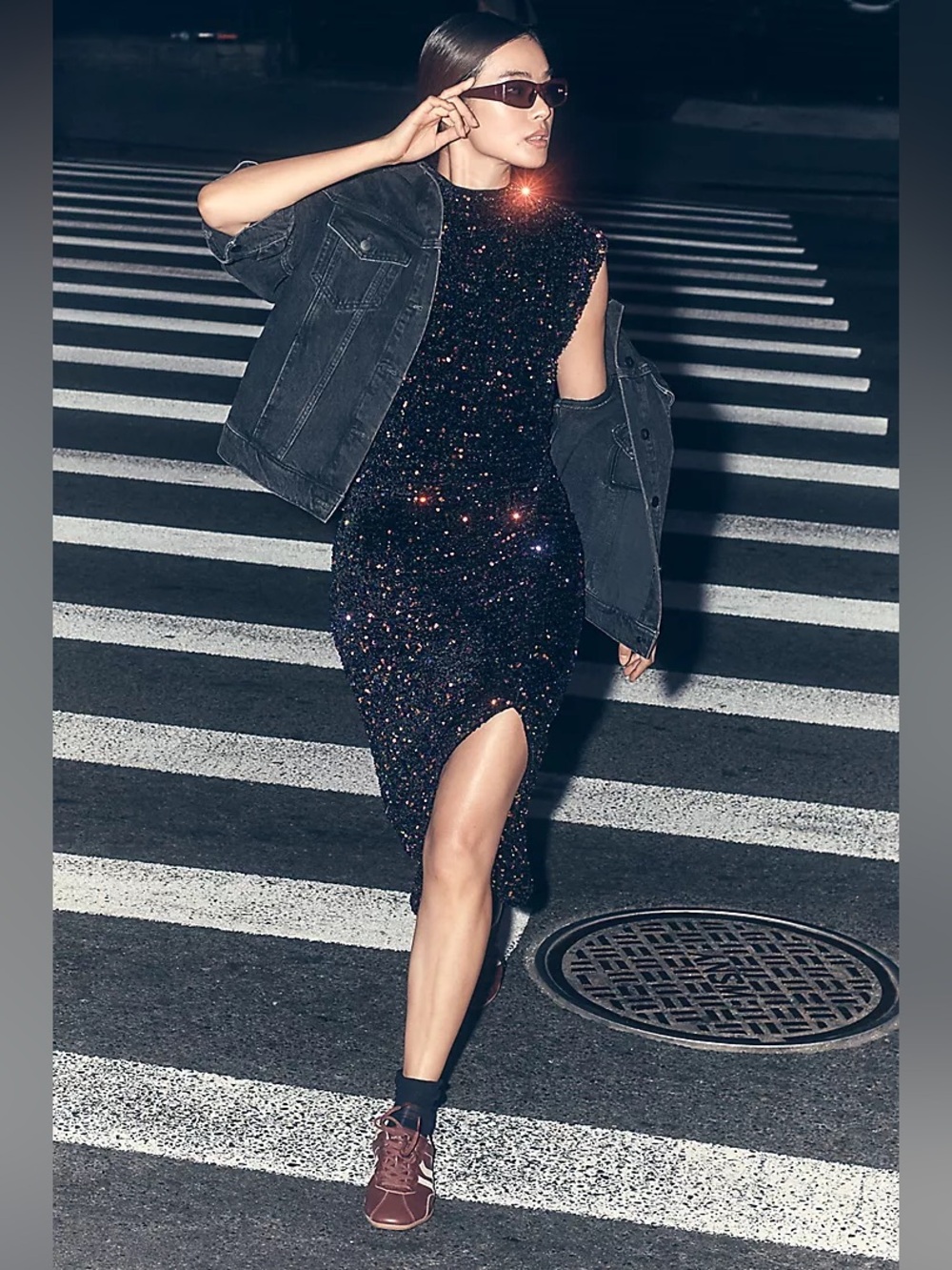 NWT Anthropologie Maya Ruched Cowl-Neck Sequin Mesh Dress XXS